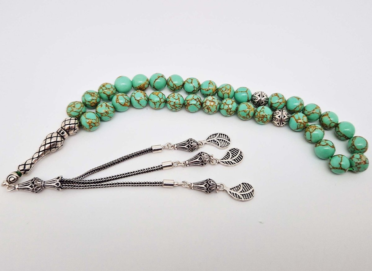 Handgemaakte Tasbih Natuursteen met   - Natuursteen 