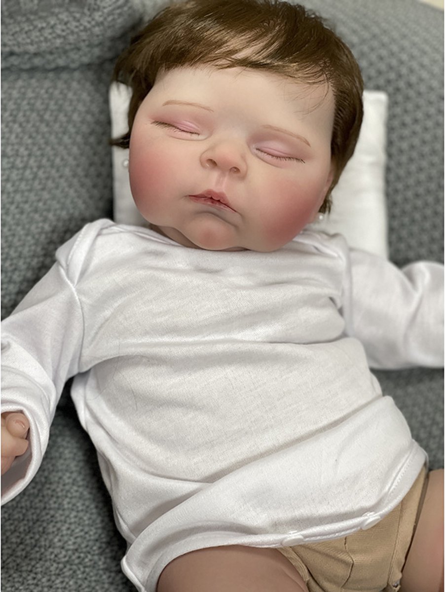 Reborn Baby Pop met haarband – Handgemaakt - 48cm