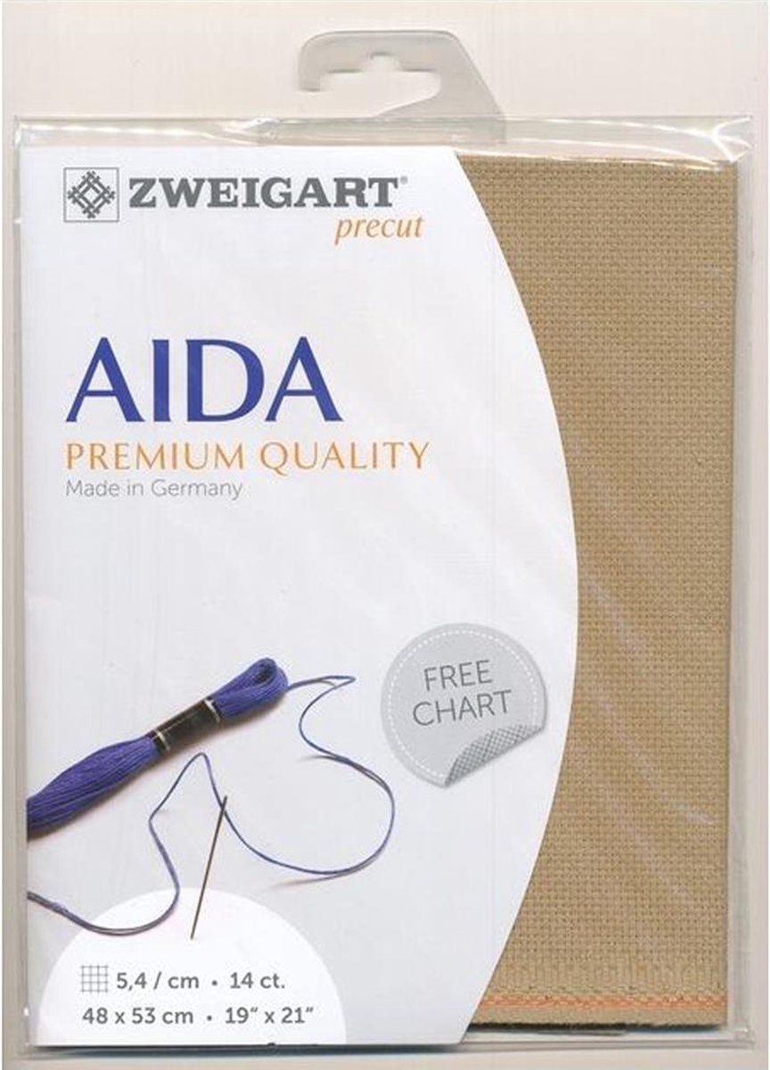 Borduurstof Aida 5,4 zand 48x53 cm - Zweigart