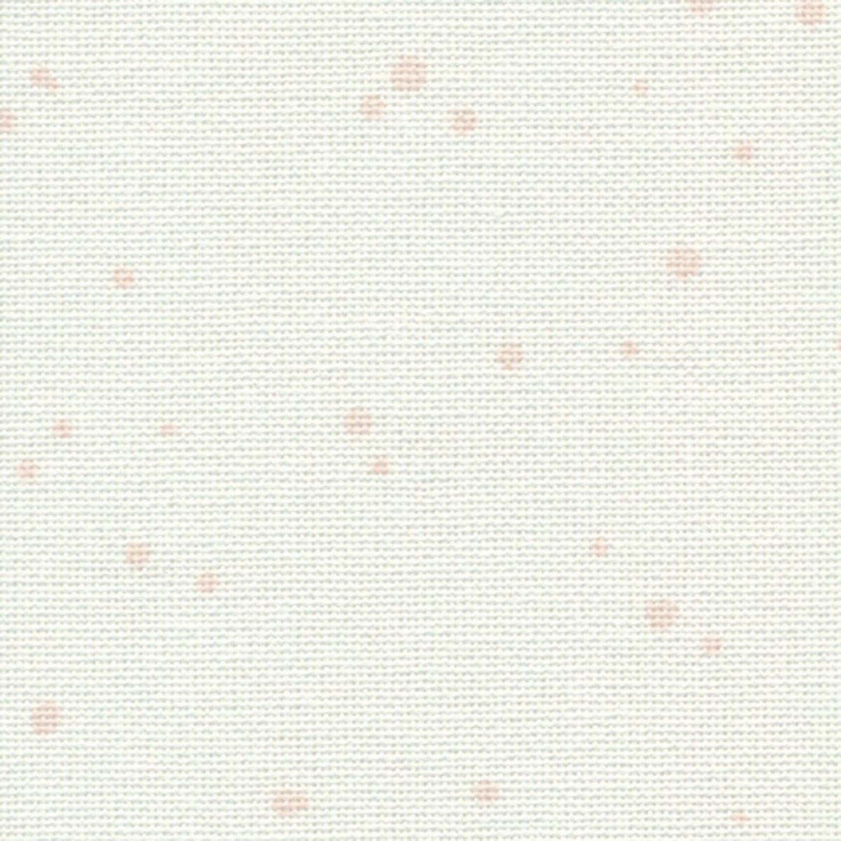 ZWEIGART MURANO SPLASH wit met roze stippen - borduurstof 32 count (6,3 kruisjes per cm) (50 x 70 cm)