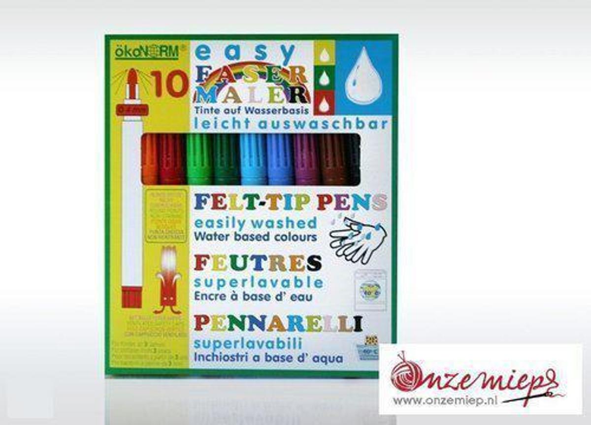 Ecologische viltstiften op waterbasis (10 kleuren) van �koNorm