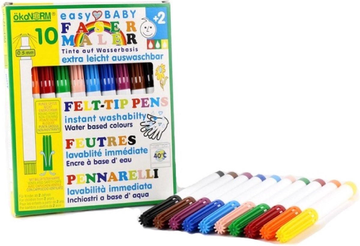 Ökonorm Viltstiften - 2mm - Geschikt voor kinderen vanaf 3 jaar - 12 stuks