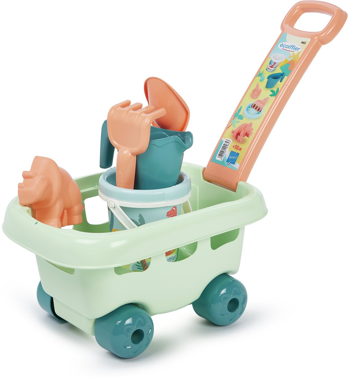 Ecoiffier Bolderkar met Emmerset Dino, 7dlg.