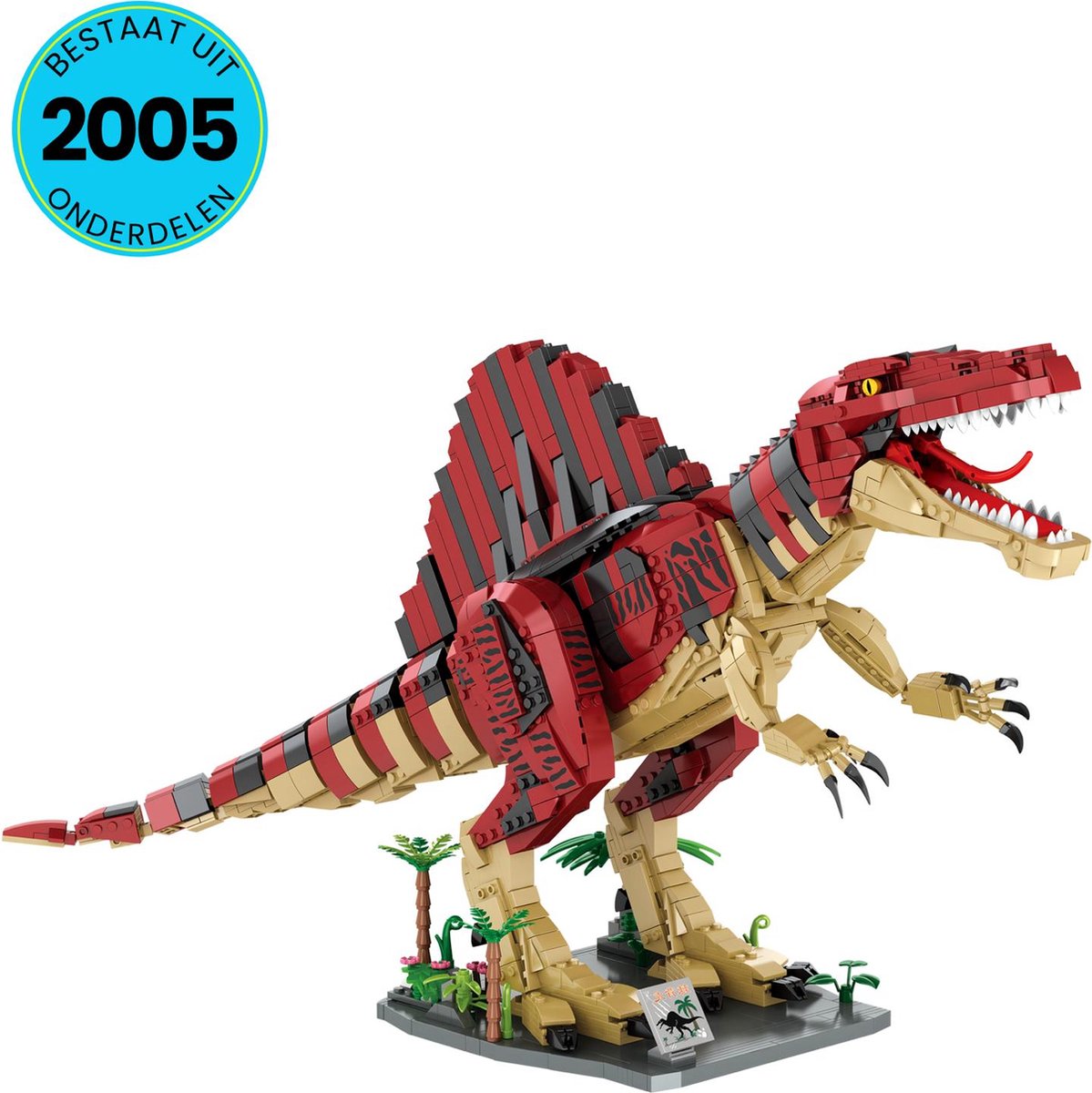 WOMA® Dino Speelgoed Set Geschikt Voor Lego - 2005 Bouwstenen - Spinosaurus - Bouwset - STEM Speelgoed - Bouwsets - Bouwspeelgoed - Inclusief Handleiding