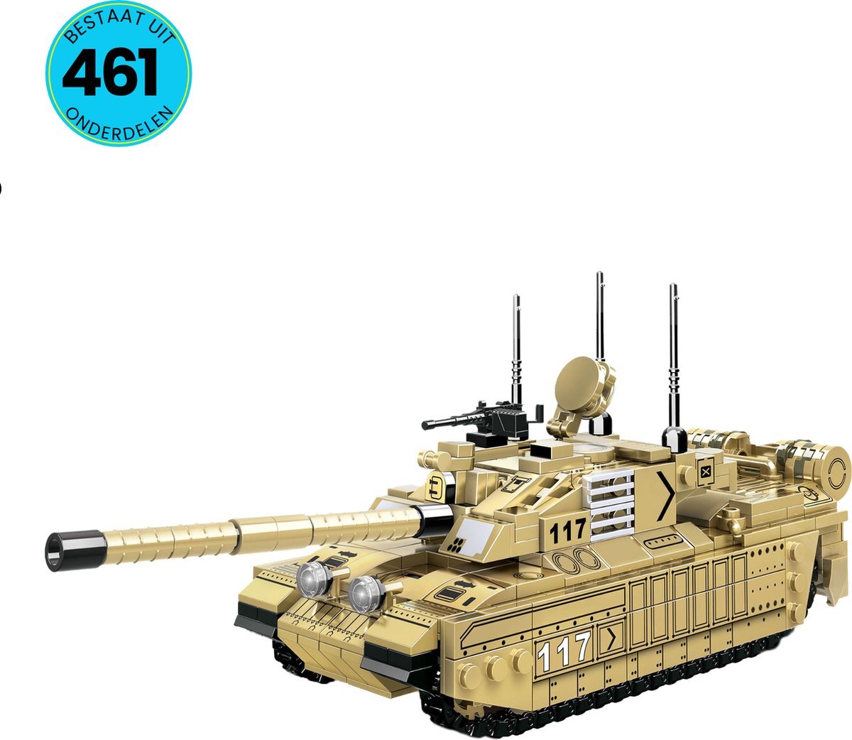 WOMA® Leger Speelgoed Set Geschikt Voor Lego - Challenger Tank - Vanaf 6 Jaar - 461 Bouwstenen - Bouwpakket - STEM Speelgoed - Speelset - Bouwspeelgoed - Inclusief Handleiding