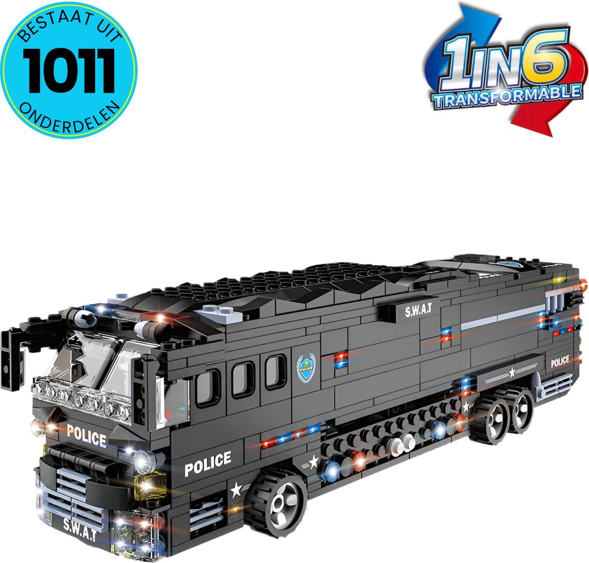 WOMA® Politie Speelgoed Set Geschikt Voor LEGO - 1014 Bouwstenen - Vanaf 6 Jaar - SWAT - Bouwset - STEM Speelgoed - Bouwsets - Bouwspeelgoed - Inclusief Handleiding