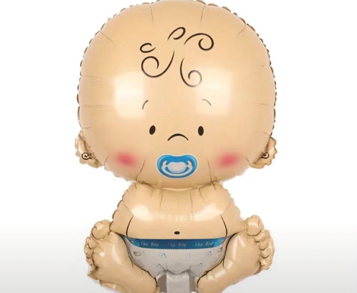 Baby ballon - 68x45cm - Blauw - Folie ballon - Themafeest - Babyshower - - Kraambezoek Geboorte - Its a Boy - Versiering