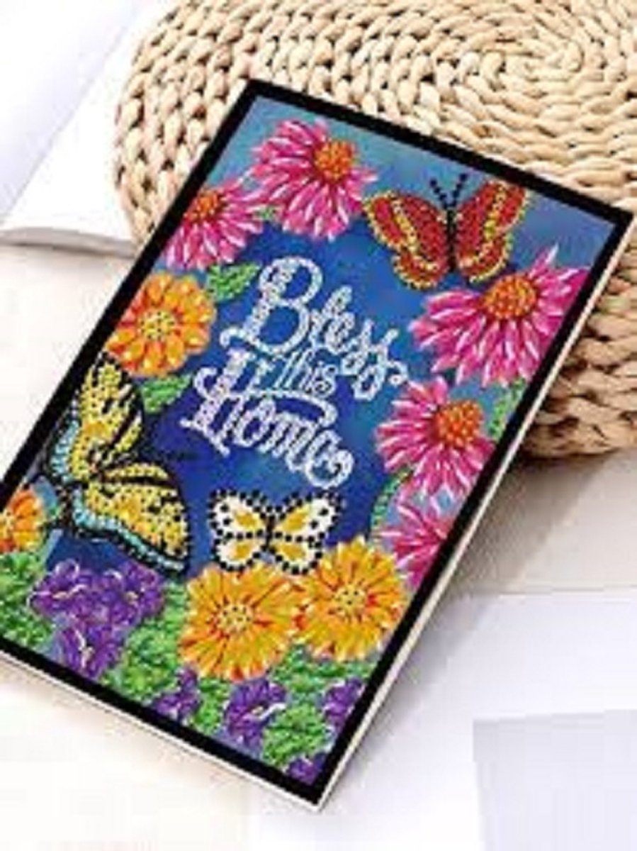 Diamond painting - Notieboekje - Diamond Painting Tekenboekje - Diamond Painting Dagboekje - Bless this Home