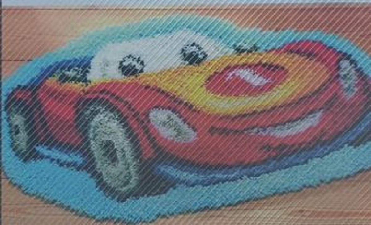 Knooptapijt/Vloerkleed - Smyrna tapijt/Vloerkleed - Auto