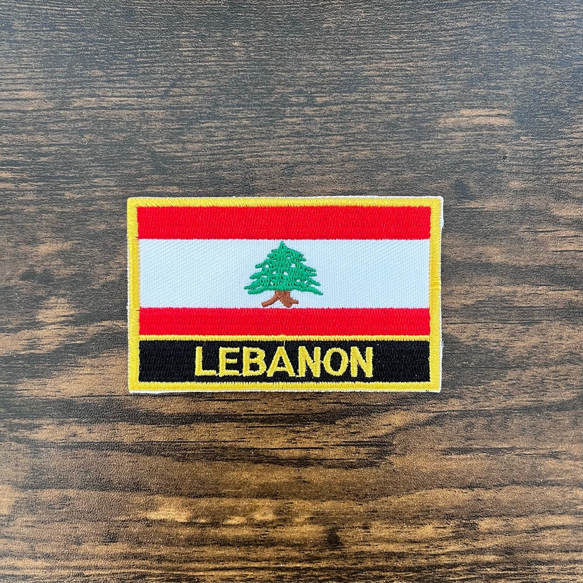 Libanon Lebanon Vlag Patch Strijkembleem 8 x 5 cm - Eenvoudig op te Strijken Embleem voor Backpack Rugtas
