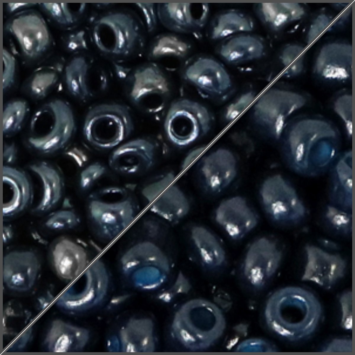 Rocailles - 4mm, 6/0 - 2x20 gram - blauw