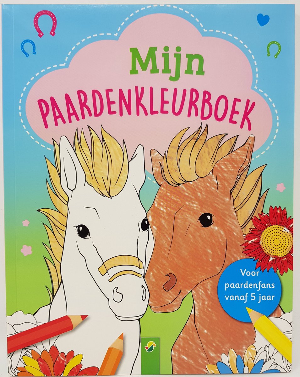PAARDENKLEURBOEK - KLEURBOEK MET PAARDEN - VOOR PAARDENFANS VANAF 5 JAAR