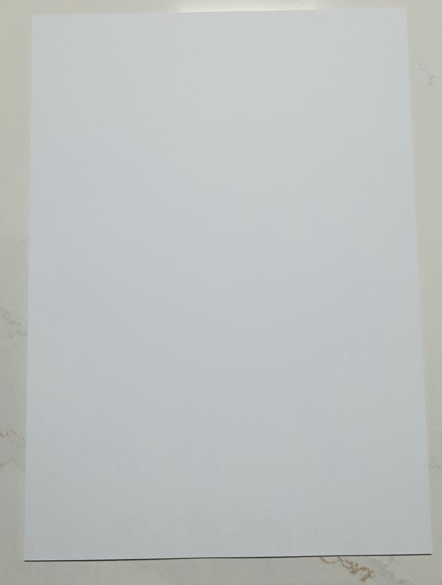 10 vel stempelpapier - stamping paper - wit - handletteren papier - stevig glad papier - 180 grams - vellen voor embossing en mixed media