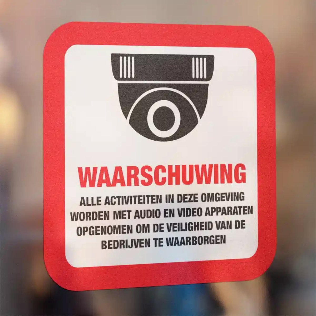 Alle Activiteiten Worden Opgenomen Sticker - Set van 3 Stickers - 5,3 x 5,3 cm