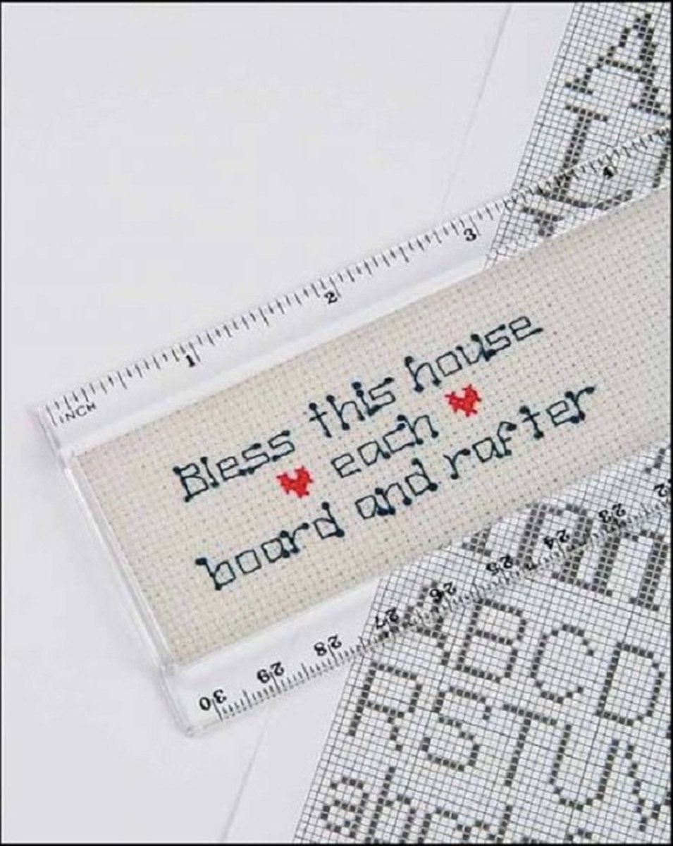 Borduuraccessoire om zelf te borduren - LINEAAL 30 cm voor borduurwerk