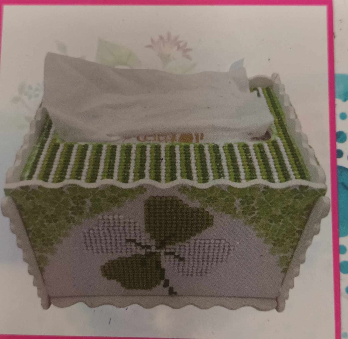 Diamond Painting Tissuedoos - zakdoekdooshouder - Klaver 4 - gelukbloempje