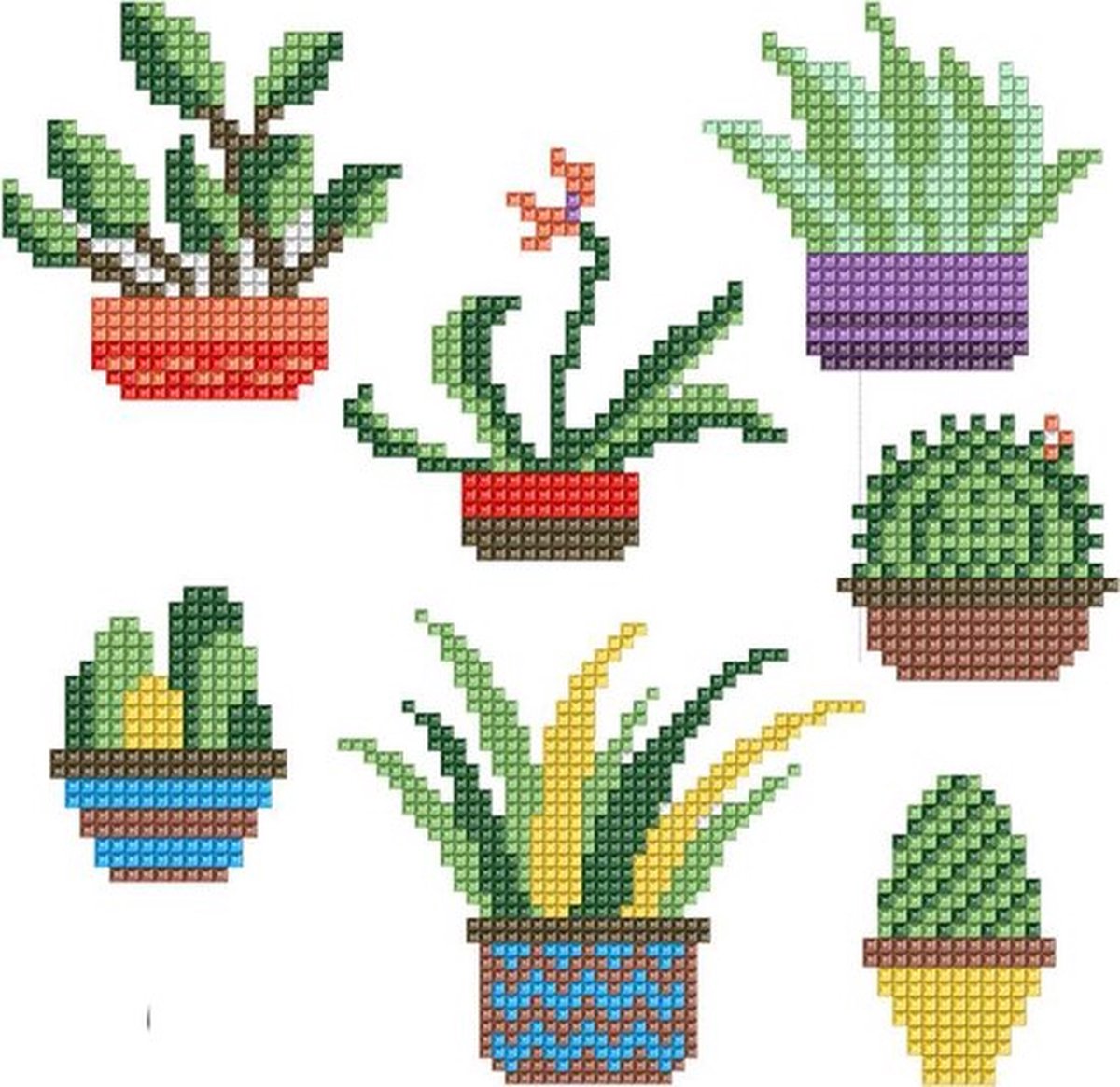 Diamond painting - Stickers om zelf te beplakken - Planten