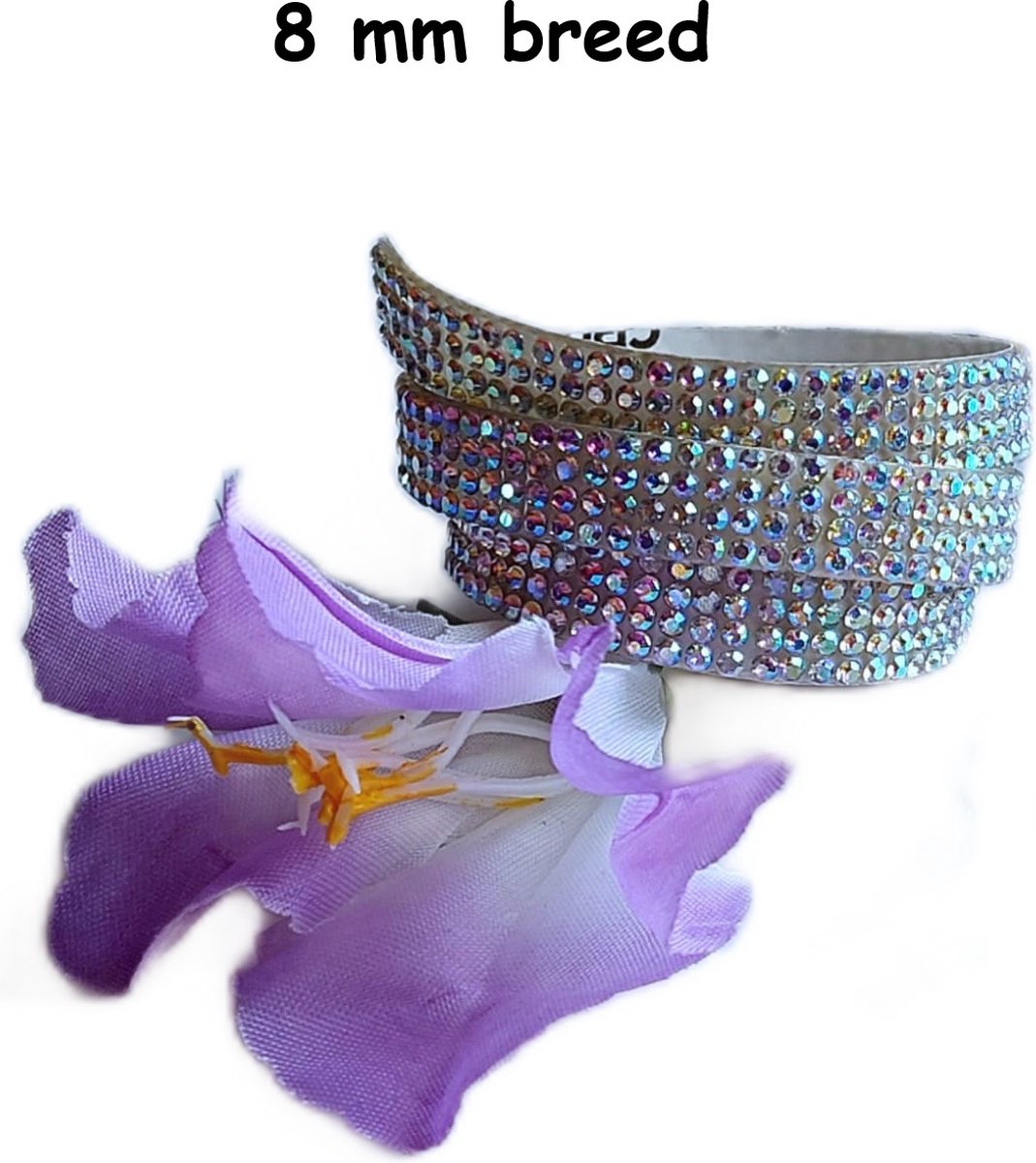 Glitter plakband - 91 cm lang - 8 mm breed - Zilver bling bling - Hobby band - Bling band - Zilver band - Strassband