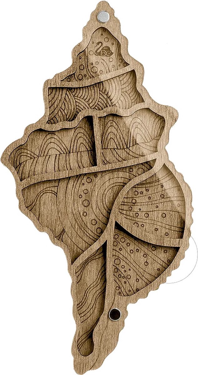 KRALENDOOSJE SCHELP (8 vakjes) - ORGANIZER voor kralen