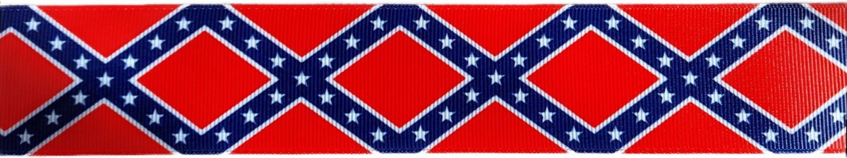 Lint - Grosgrain lint - American rebel flag - 38 mm breed - 5 m - Polyester lint - Ribbon - Sierlint - Hobby lint - Decoratie lint