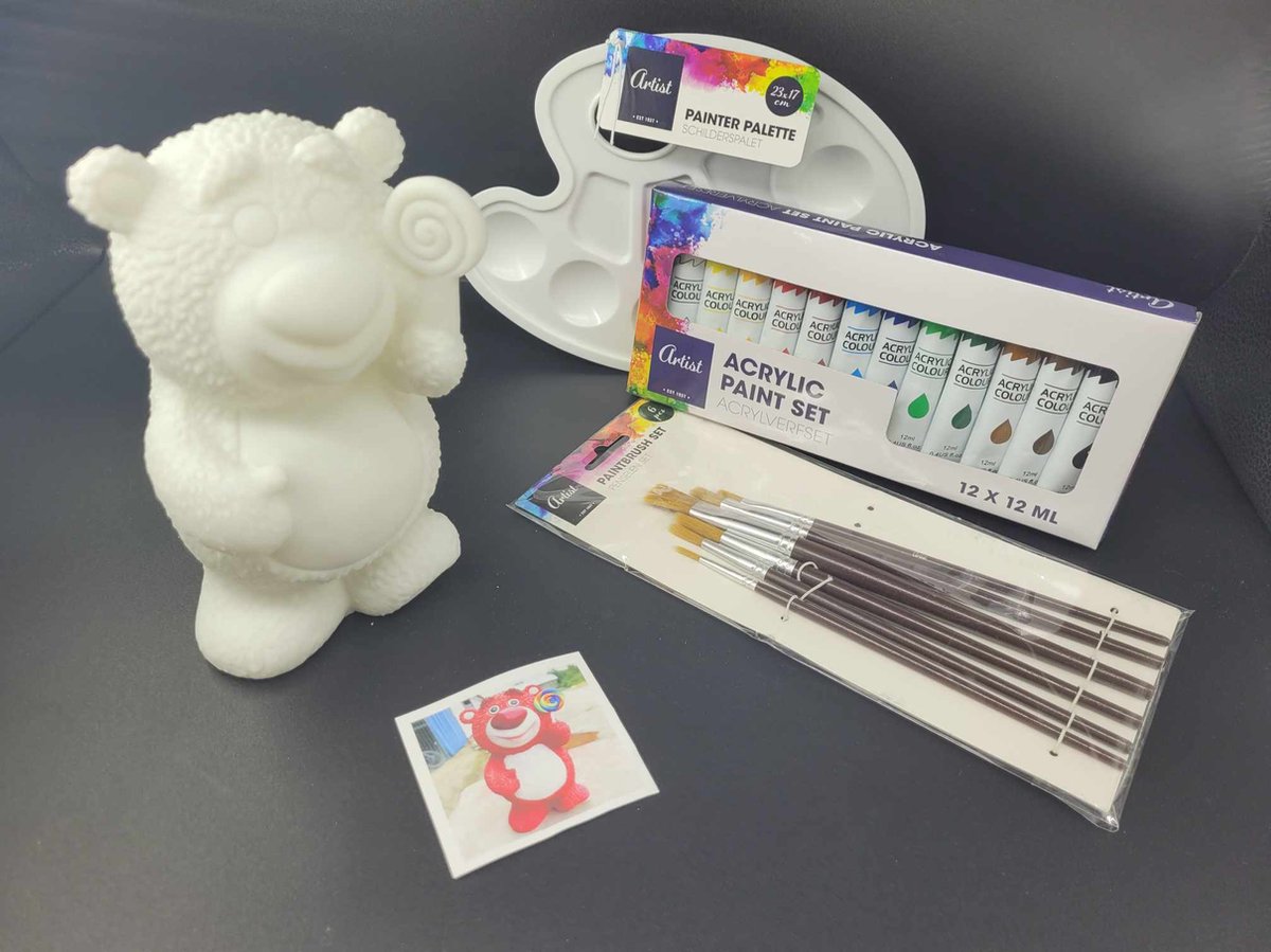 Schilder Spaarpot - Schilder je eigen spaarpot figuur - Volledig Acryl schilder pakket - Figuur 26