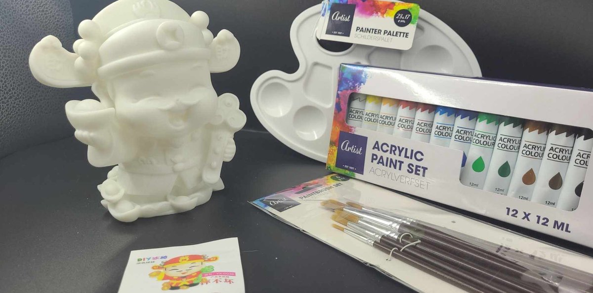 Schilder Spaarpot - Schilder je eigen spaarpot figuur - Volledig Acryl schilder pakket - Figuur 47