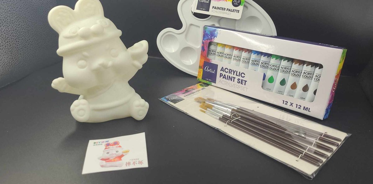 Schilder Spaarpot - Schilder je eigen spaarpot figuur - Volledig Acryl schilder pakket - Figuur 51