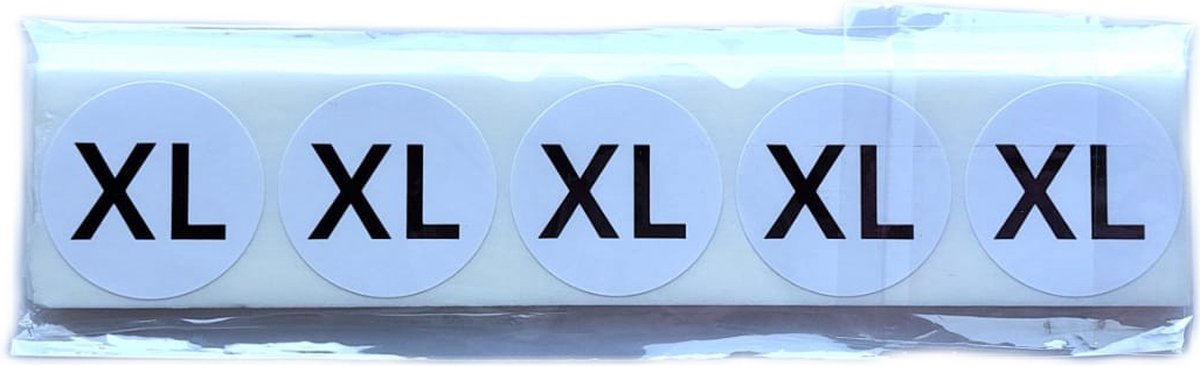 Sticker Maat - 50 stuks - 2,5 cm - Maat XL - Verzendsticker - Maat stickers - Verzenden - Verpakken