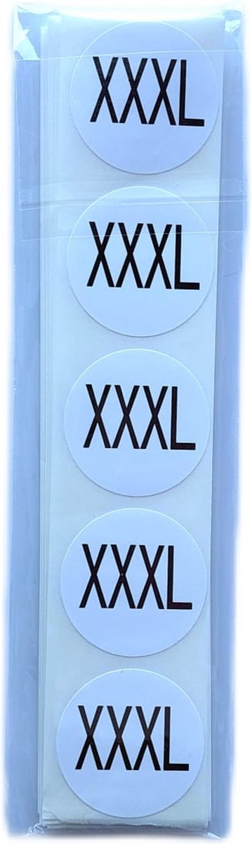 Sticker Maat - 50 stuks - 2,5 cm - Maat XXXL - Verzendsticker - Maat stickers - Verzenden - Verpakken