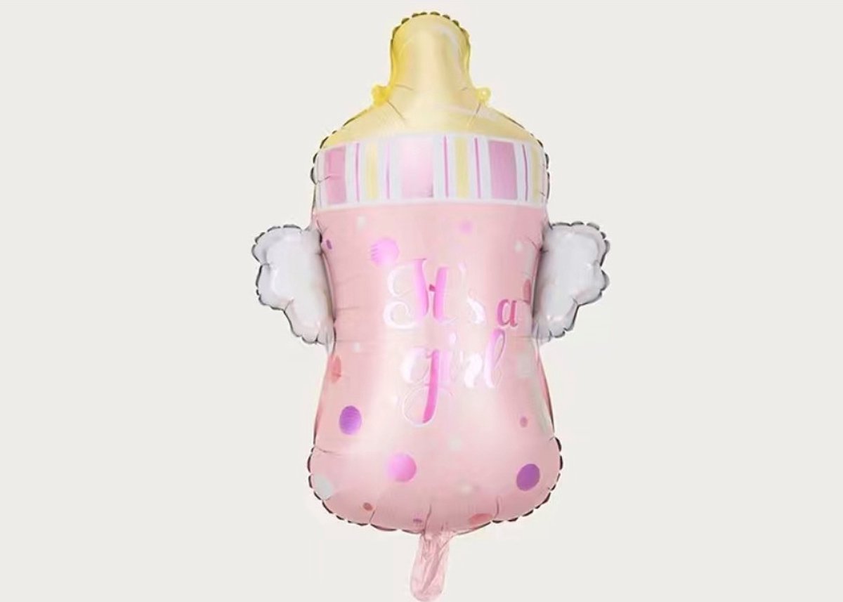 XL vleugel ballon its a girl -Babyshower - Gender Reveal - Kraamfeest - Geboorte - Babygirl