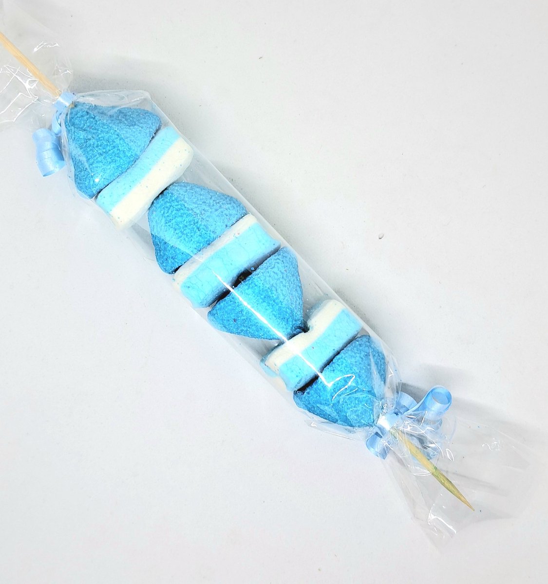 blauwe - brochettes - van - spekken - 10 - stuks - voor - babyshower - geboortefeestje- en- kraamfeest